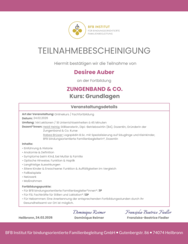 Zungenband & CO- Grundlagenkurs