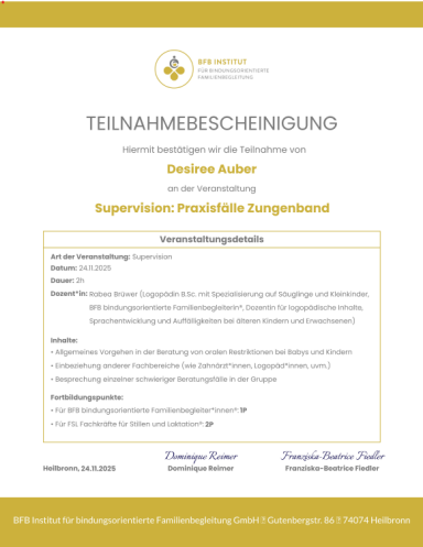Supervision: Praxisfälle Zungenband